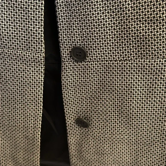 Max Mara Giochi Black White Wool Jacket Blazer Collarless - Picture 5 of 9